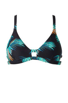 bikinitop met print zwart