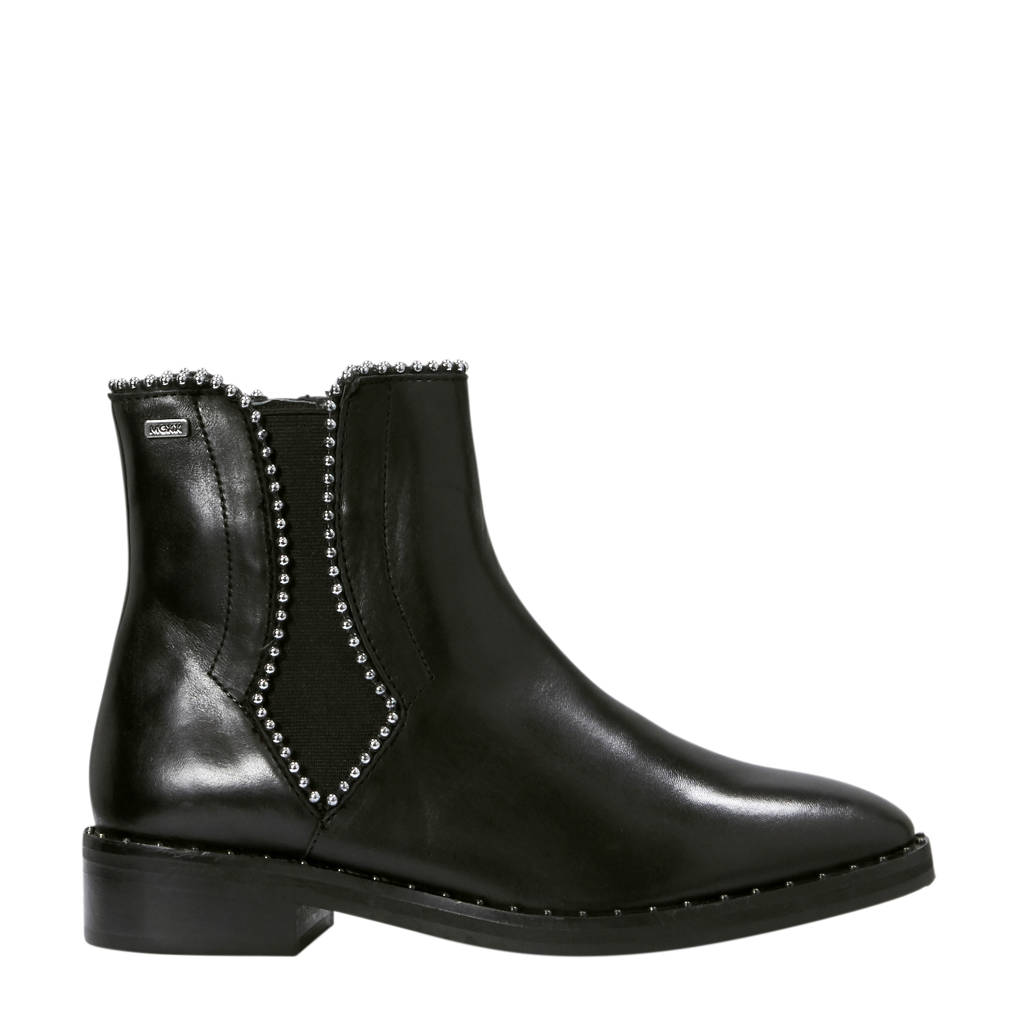 Enkellaarzen Studs Leren Zwart Met Mexx 4qv5S