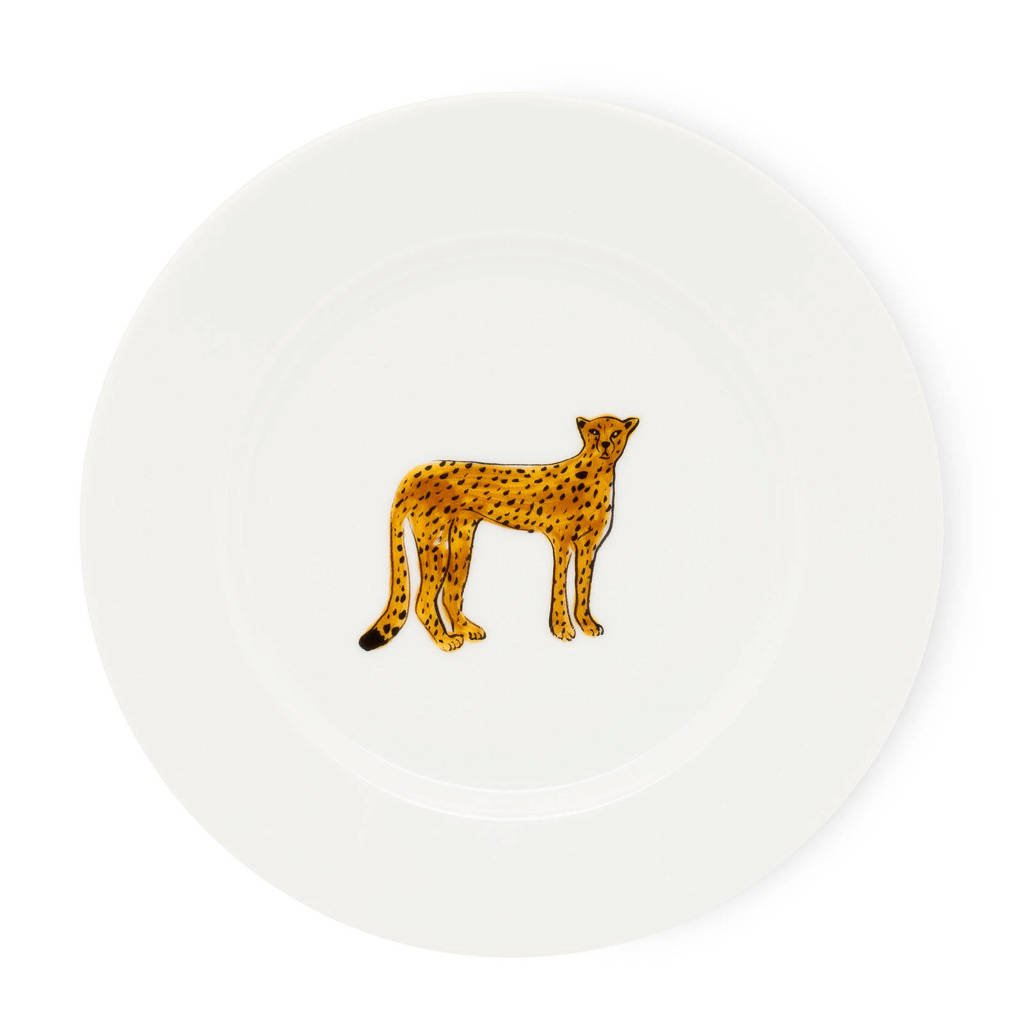 Fabienne Chapot Cheetah gebaksbord (Ø17 cm), Petrol
