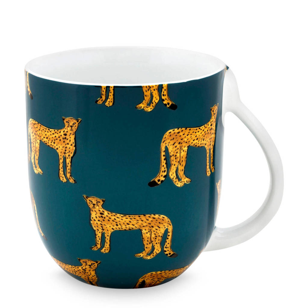 Fabienne Chapot Cheetah mok (Ø9 cm), Petrol