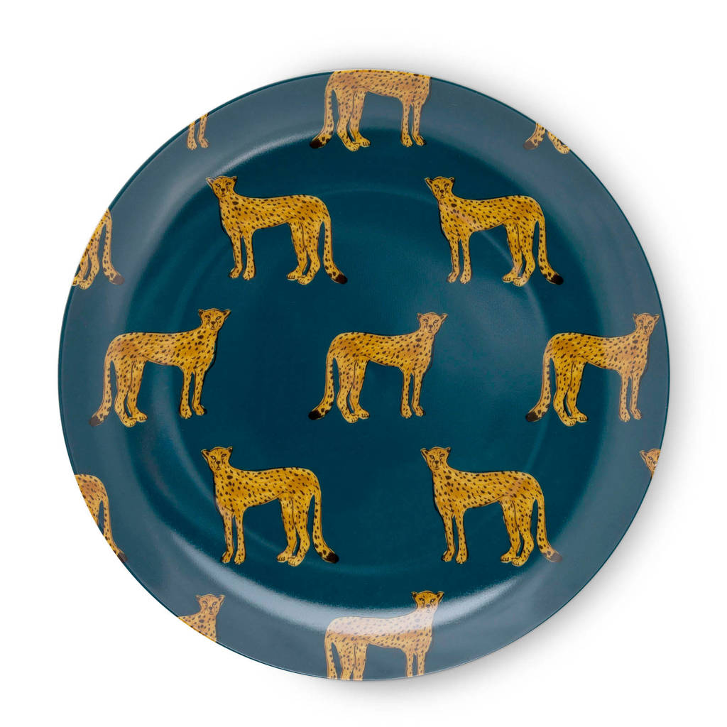 Fabienne Chapot Cheetah ontbijtbord (Ø21,5 cm), Petrol