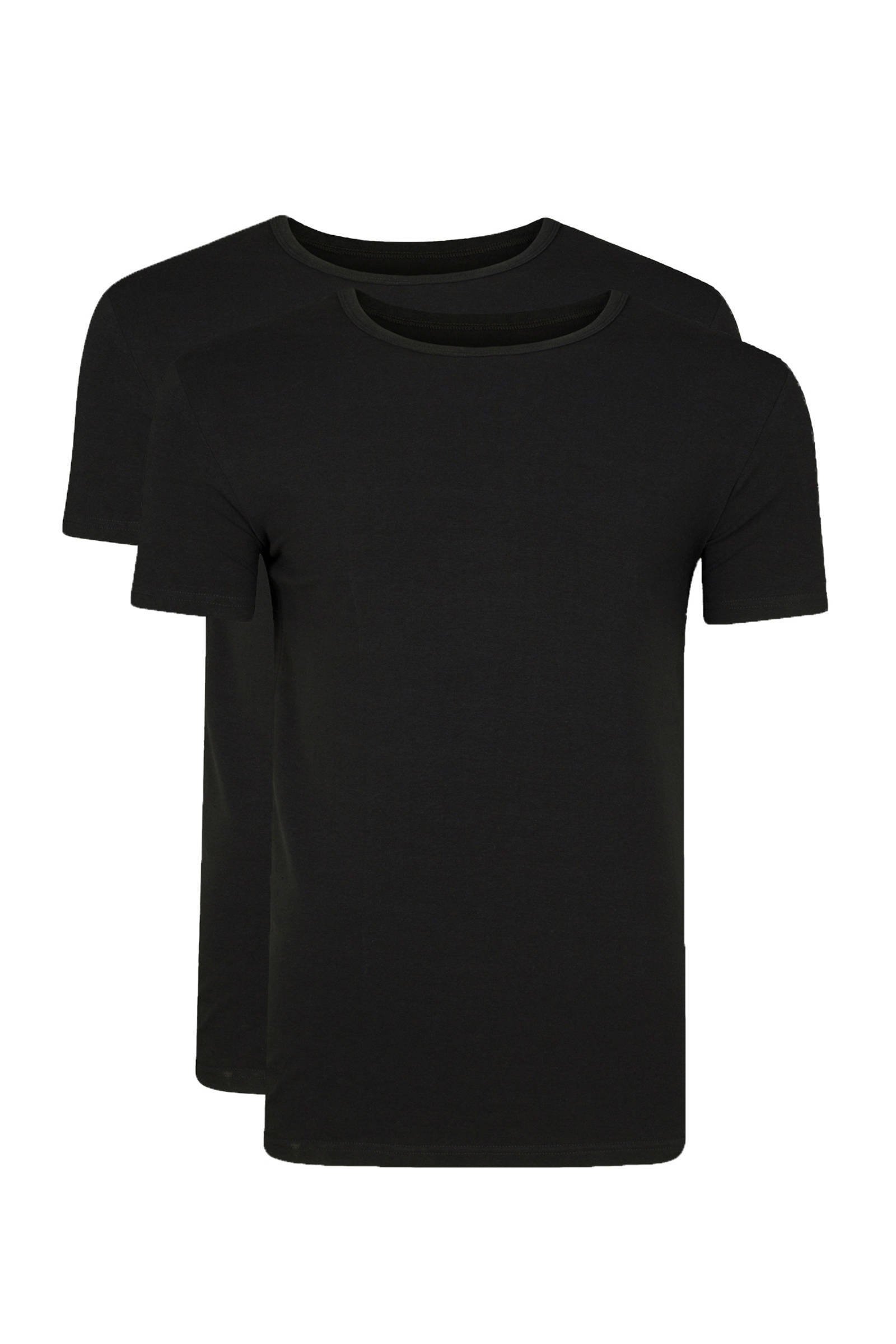 WE Fashion T shirt zwart(set van 2 ) online kopen