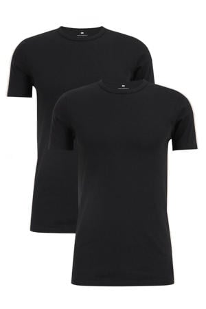 T-shirt zwart  (set van 2)