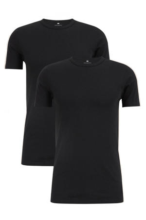 T-shirt zwart (set van 2)