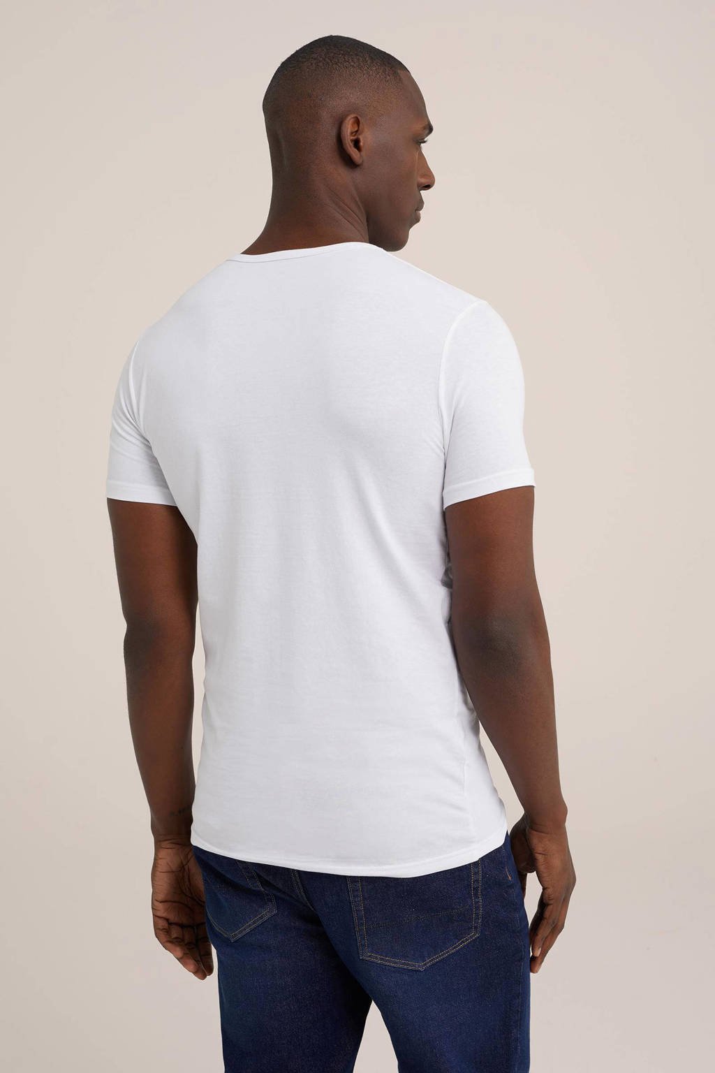WE Fashion T-shirt wit - set van 2, Wit