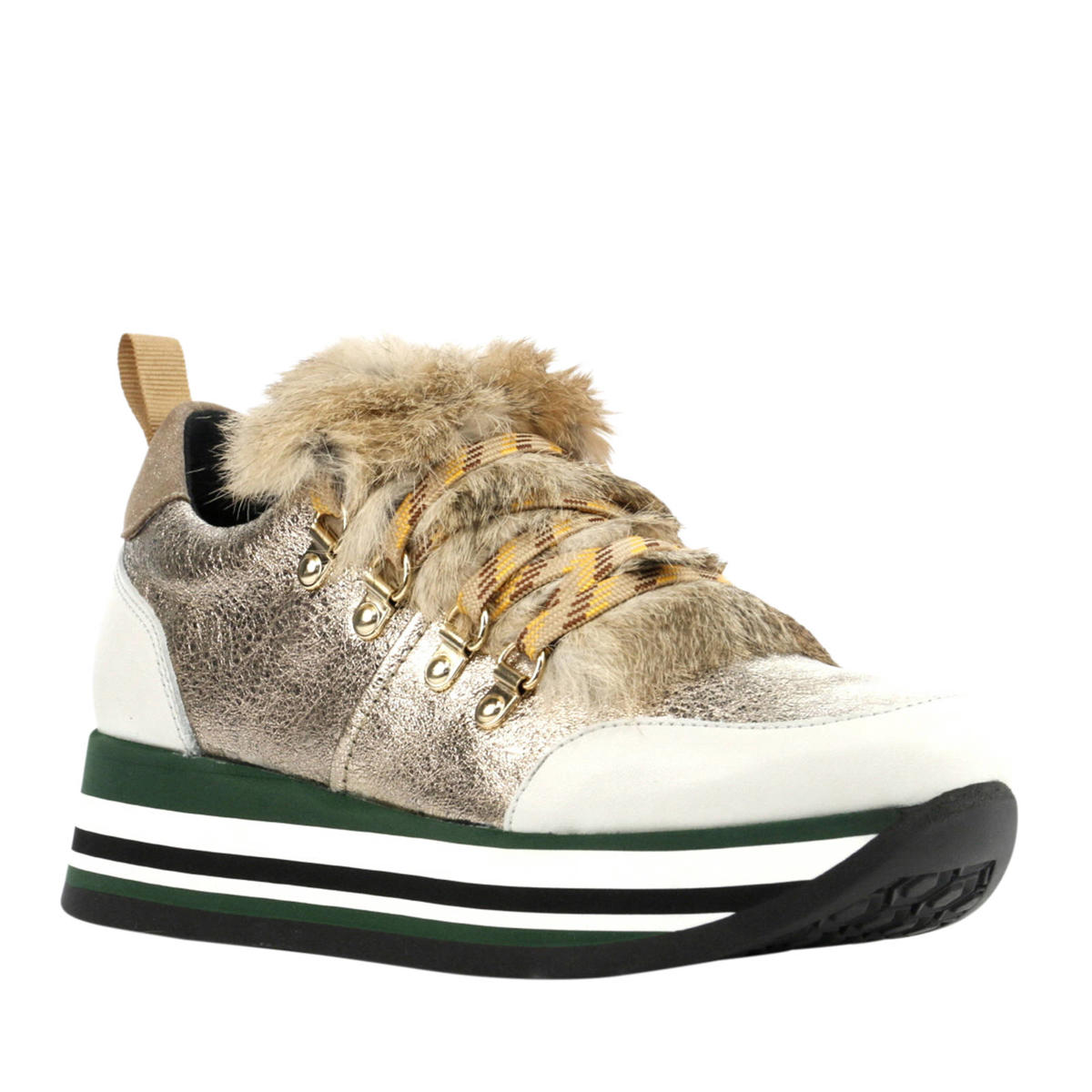 Kanna leren sneakers goud kopen? Morgen in huis wehkamp