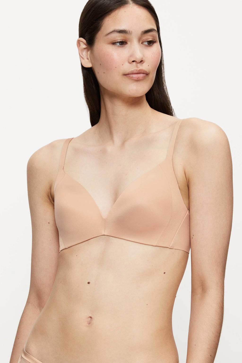 Triumph voorgevormde bh zonder beugel Body Make-Up Soft Touch lichtbeige