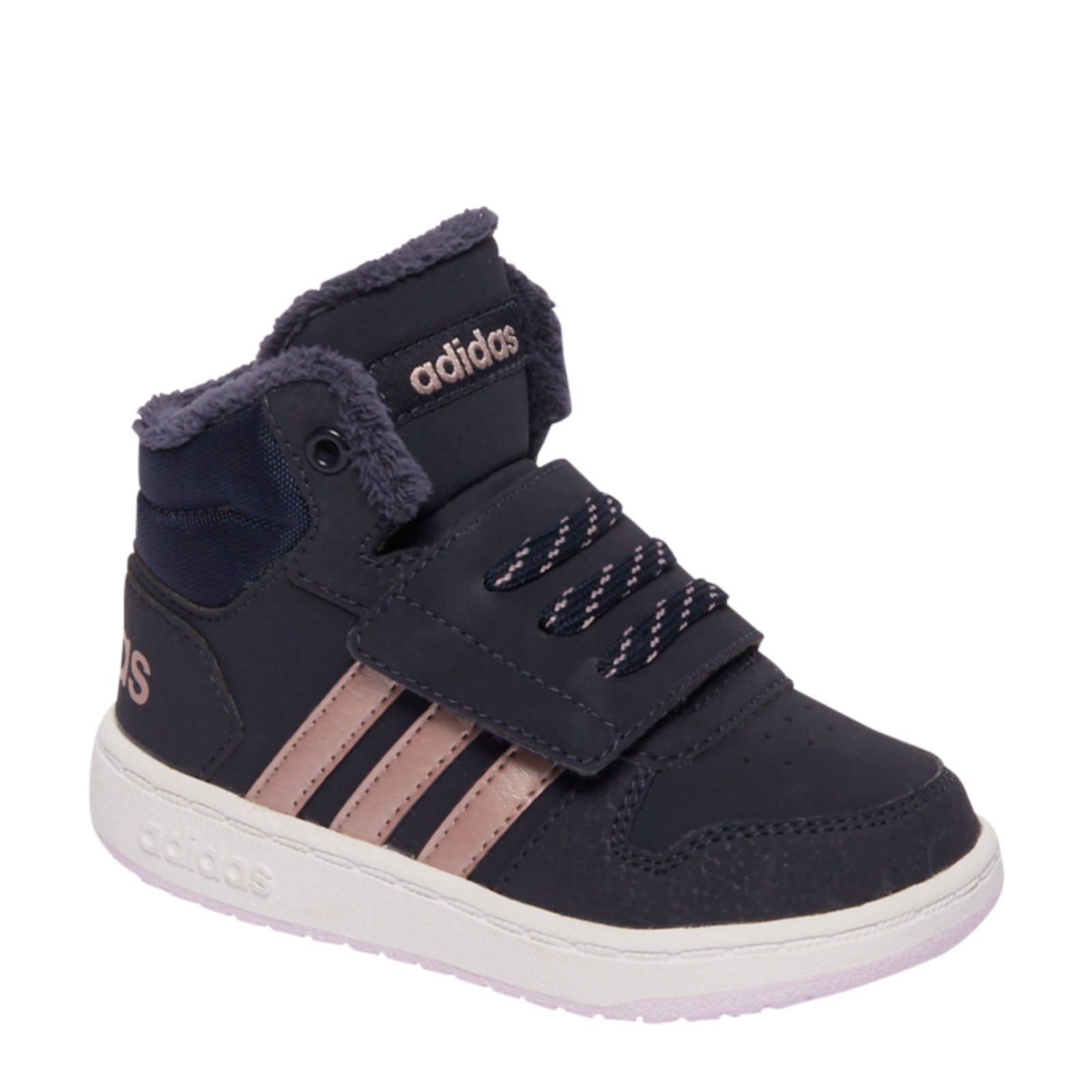 hoge blauwe adidas sneakers