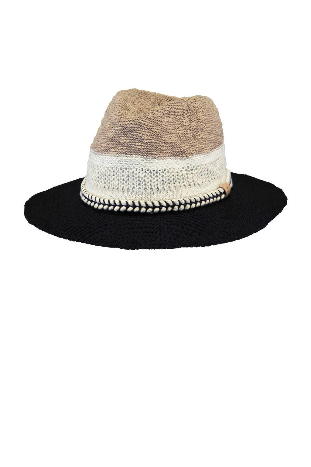 Barts hoed Ortega Hat black, Zwart/wit/ecru