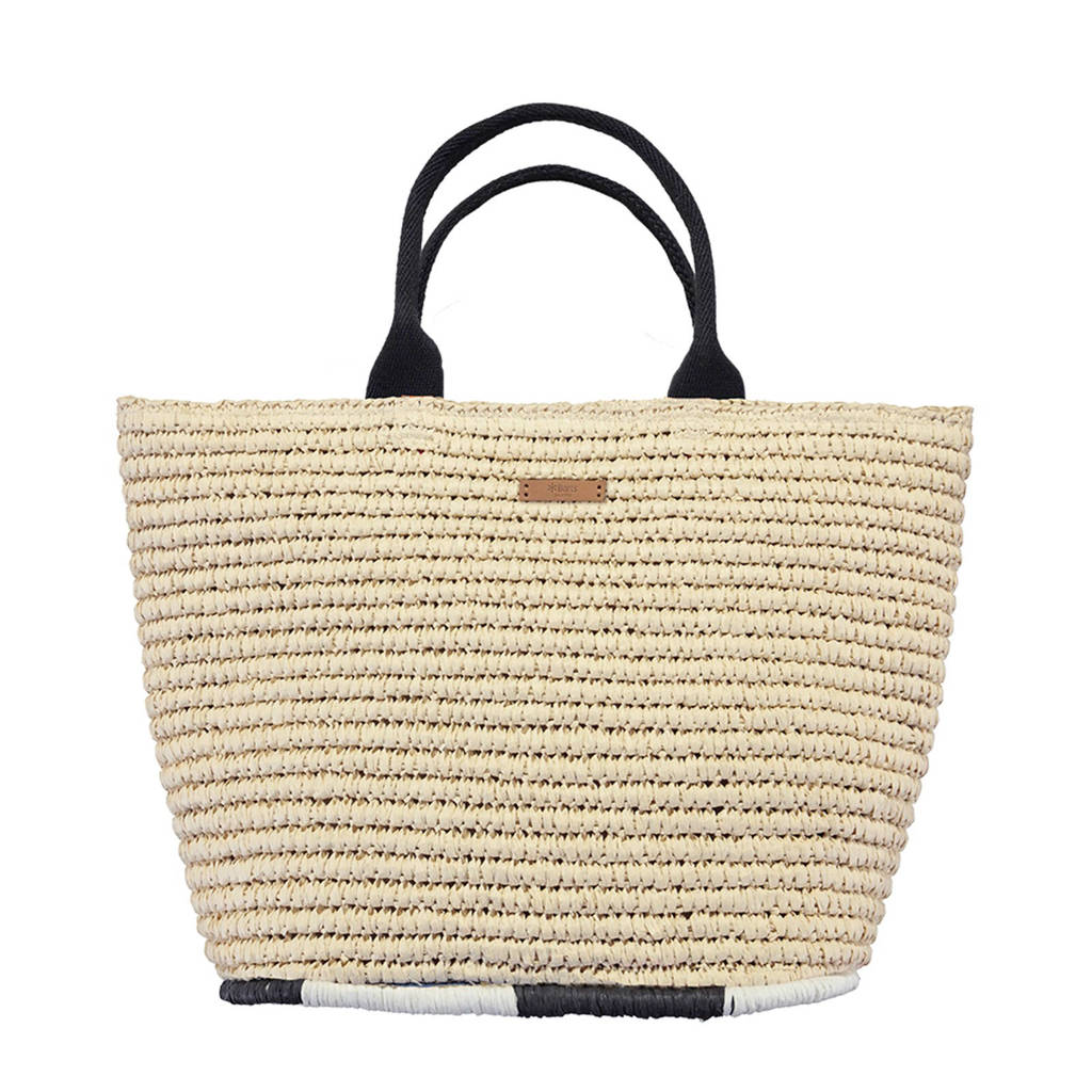 Barts strandtas Scallop Shopper, Ecru/zwart