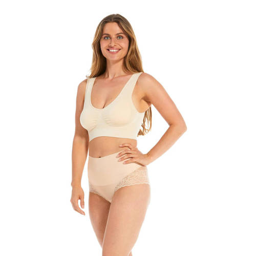 MAGIC Bodyfashion medium corrigerende slip Tummy Shaper Lace lichtbeige afbeelding