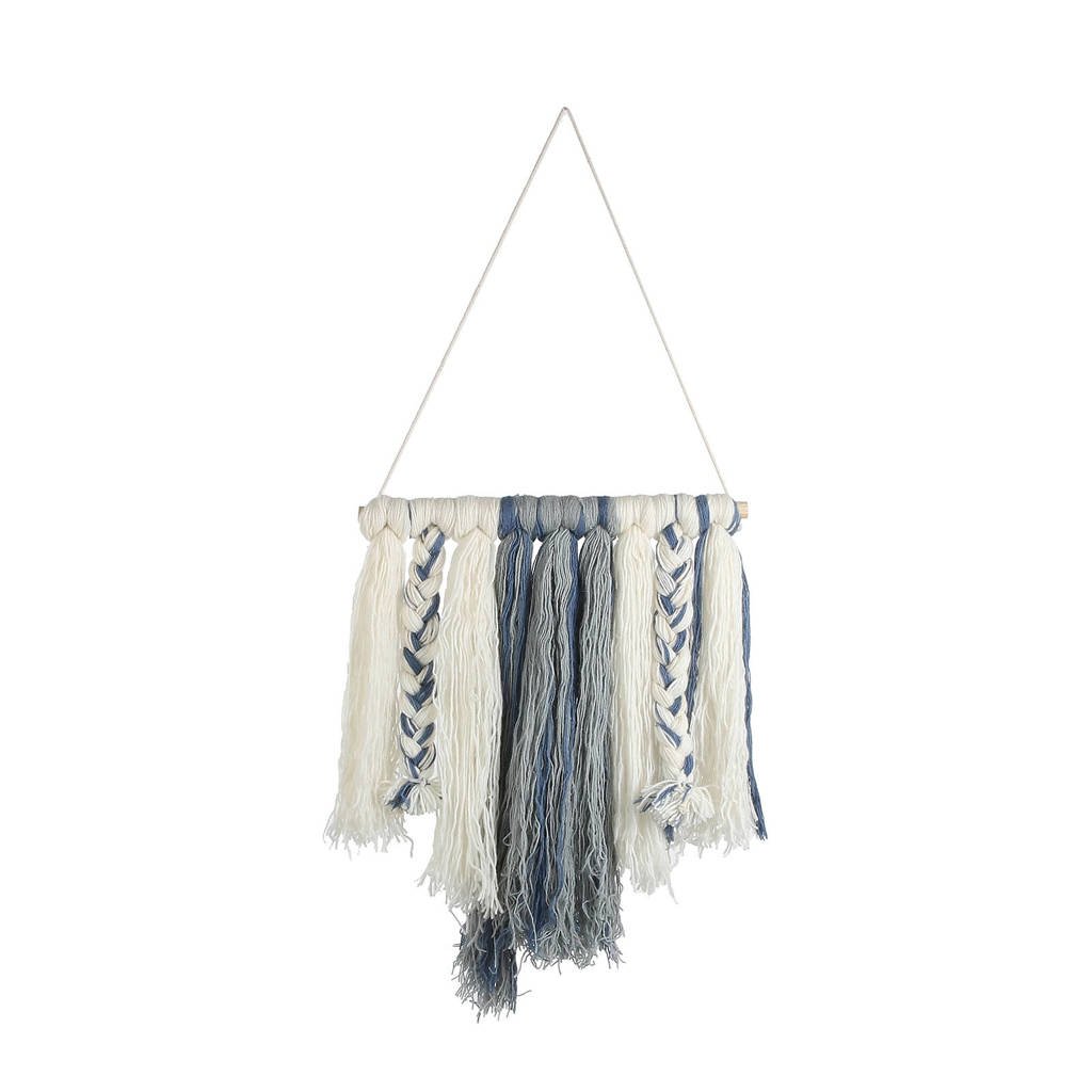 Casa Vivante wandkleed Dacia, Blauw/ecru