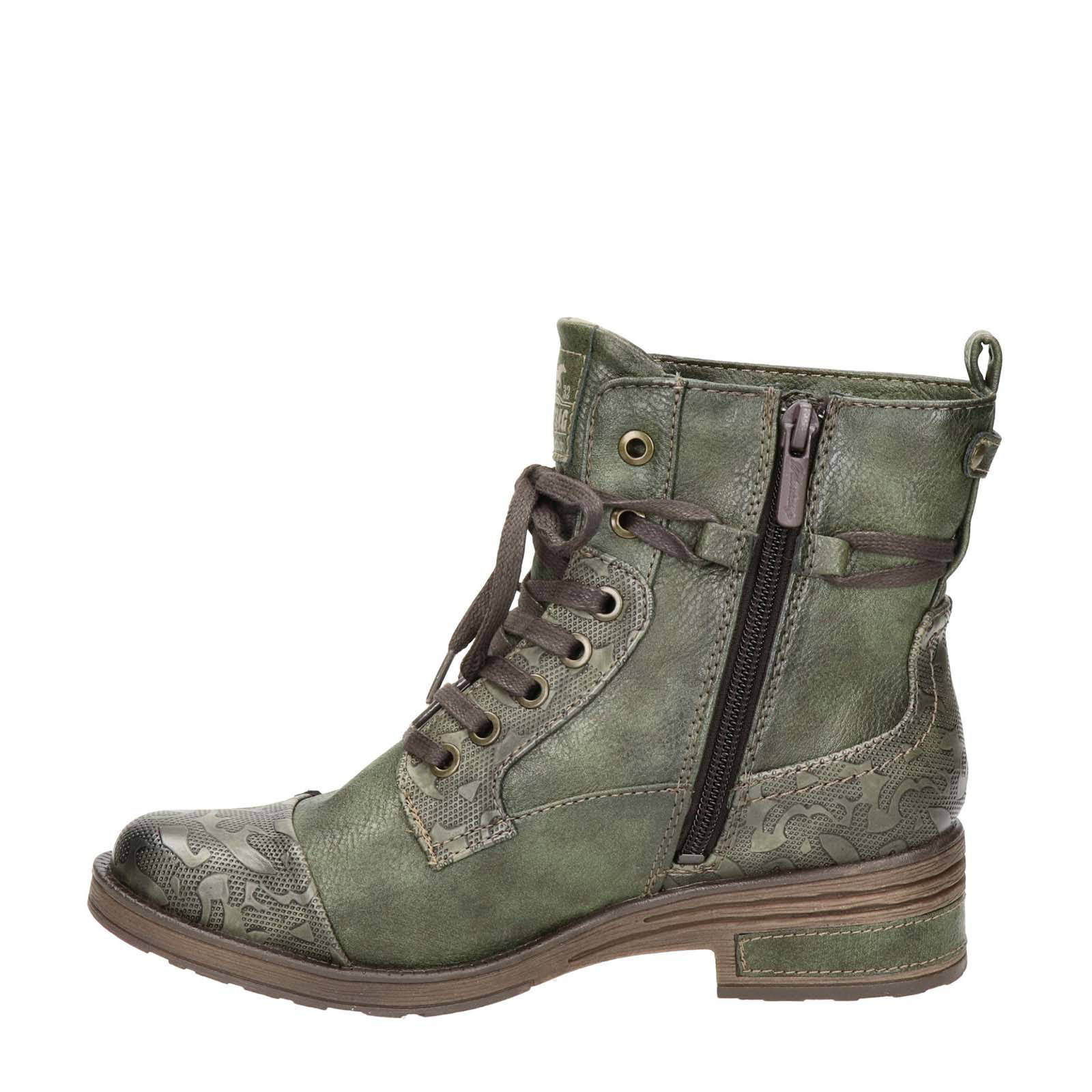 Mustang veterboots kaki/groen | wehkamp