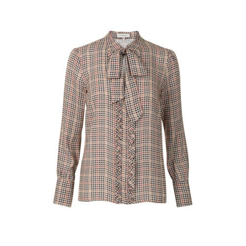 Promiss Geruite Blouse Met Stik Bruin promiss kopen in de aanbieding Promiss Geruite Blouse Met Stik Bruin promiss kopen in de aanbieding