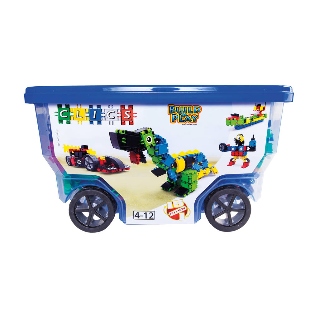 Clics Build & Play rollerbox 15-in-1 377 stuks