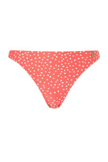 Mix & Match bikinibroekje hoog uitgesneden met stippen roze