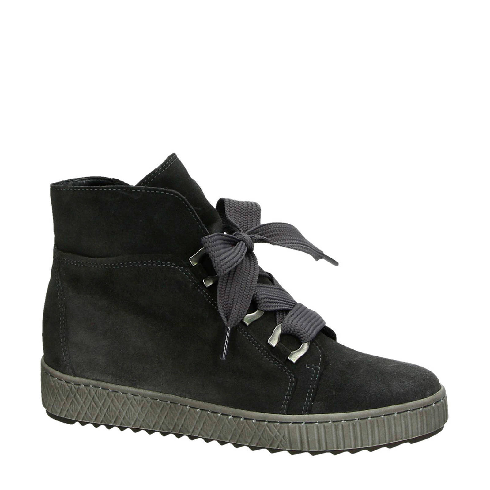 Gabor suède veterboots grijs | wehkamp