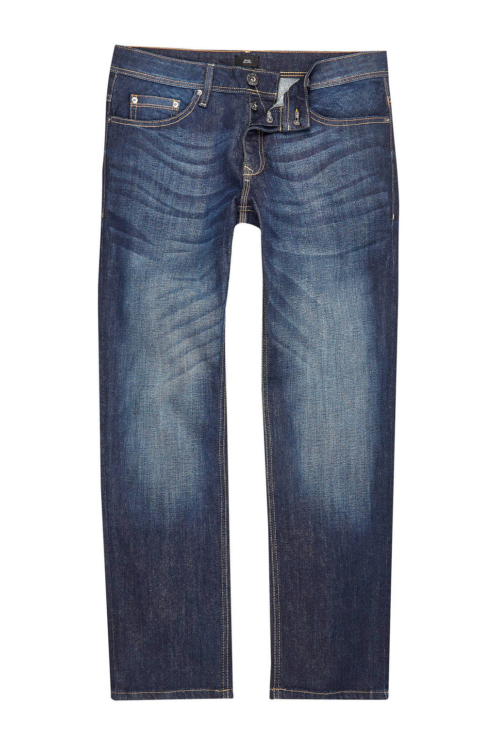 River Island Big & Tall regular fit 5-pocket jeans 5-pocket, Blauw