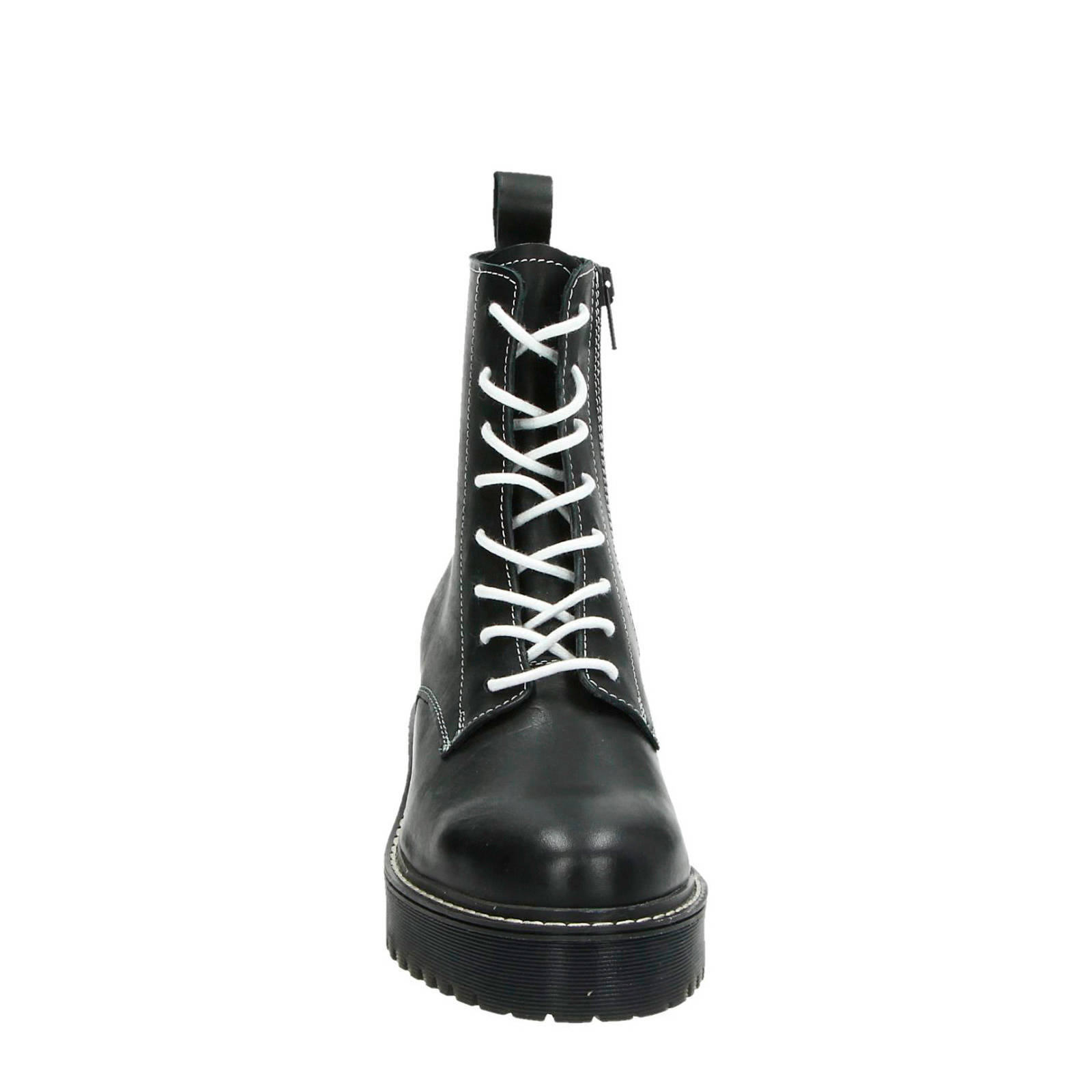 Nelson by Moderosa leren bikerboots zwart | wehkamp