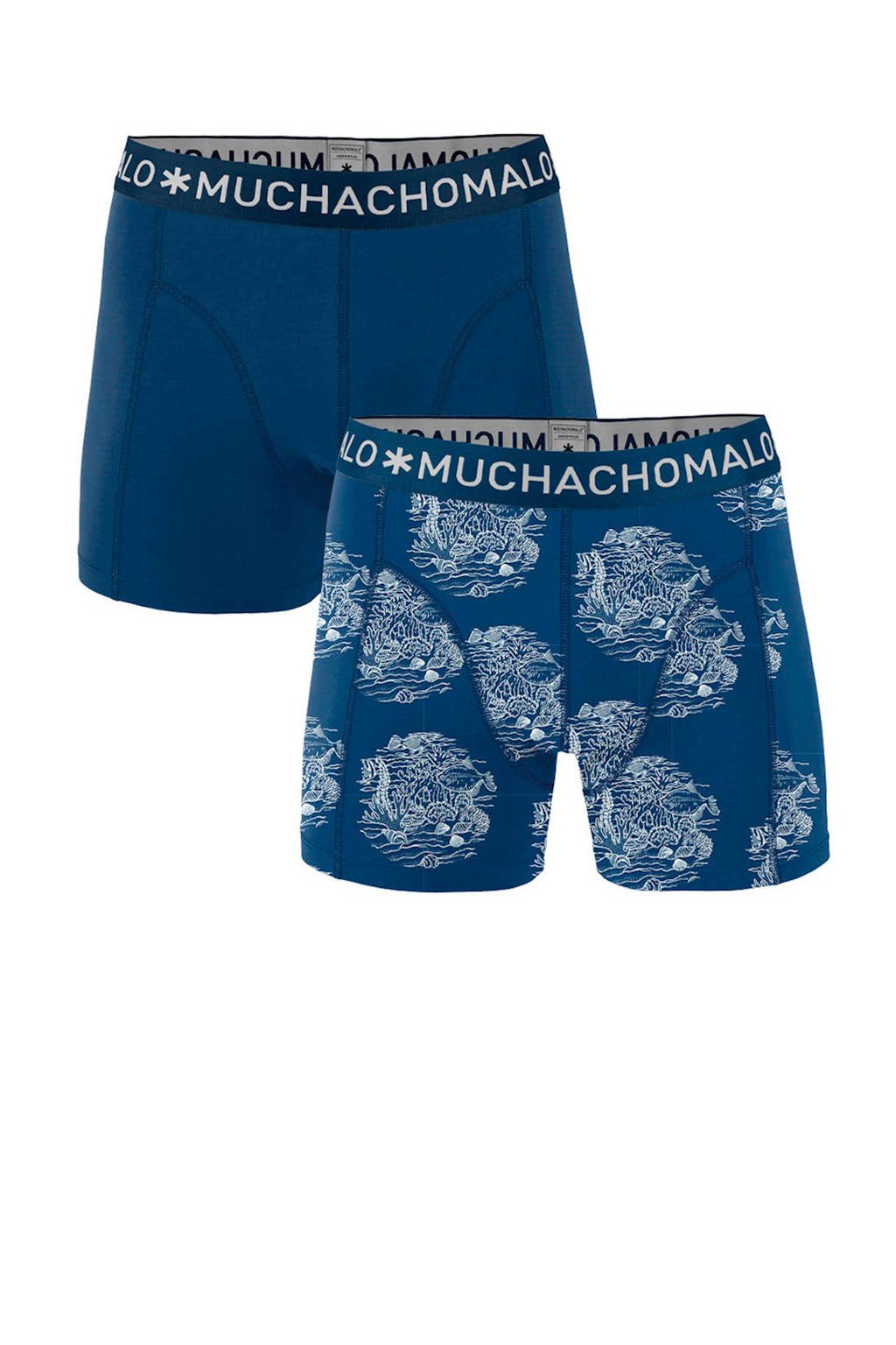 Muchachomalo boxershort (set van 2), Donkerblauw/blauw