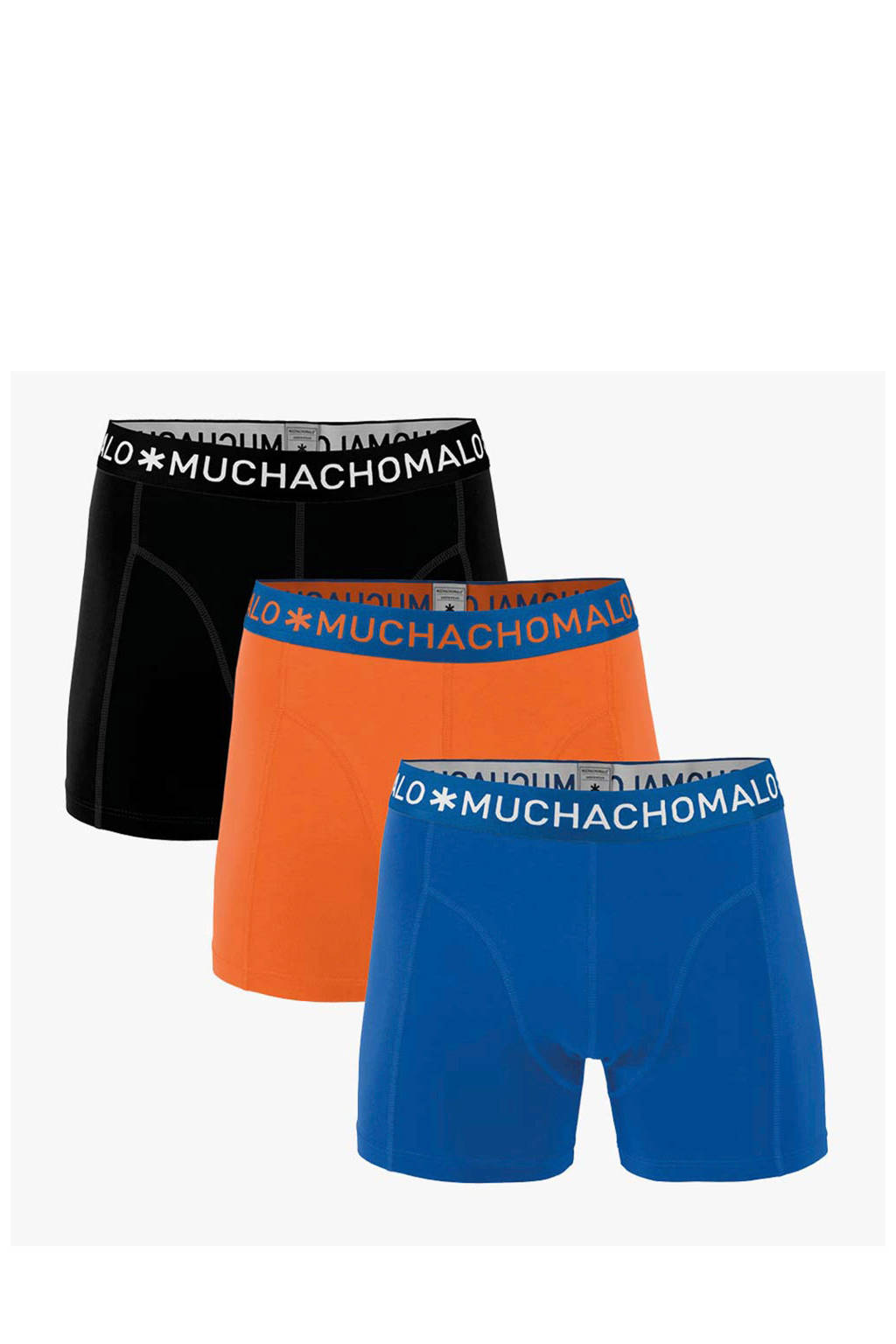 Muchachomalo boxershort (set van 3), Blauw/Oranje/Zwart