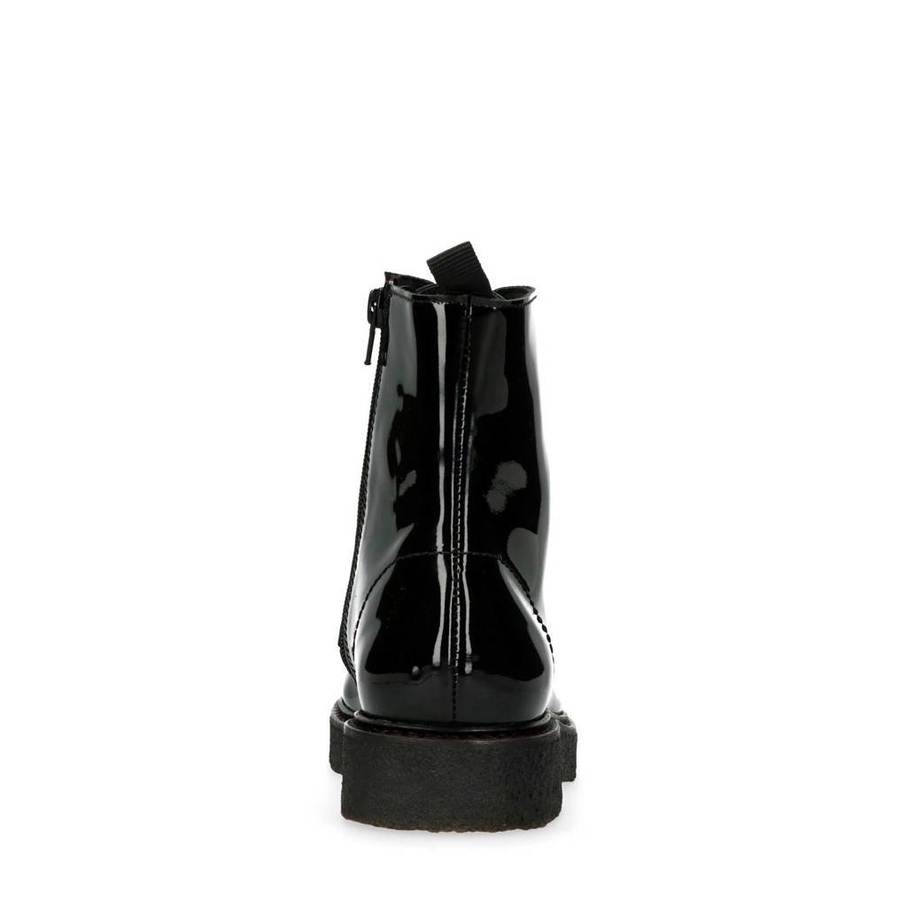 zwart Leren Lak Sacha Bikerboots Zwart naIxT