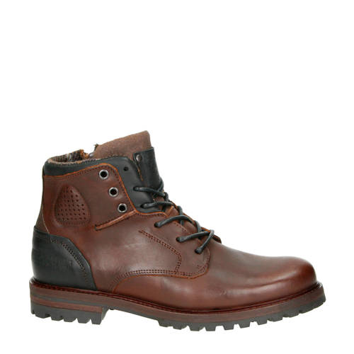 Nelson Leren Veterboots Cognac nelson kopen in de aanbieding