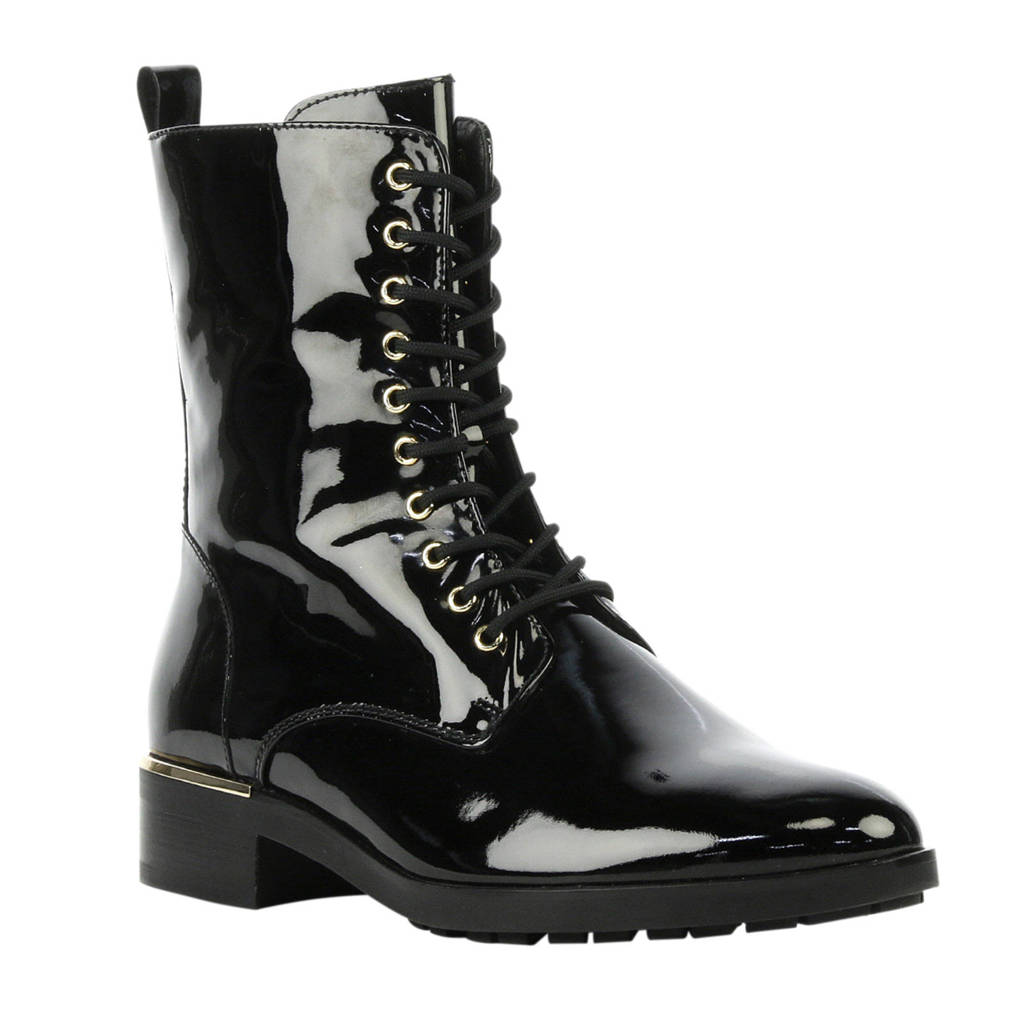 Hogl lakleren veterboot, Zwart