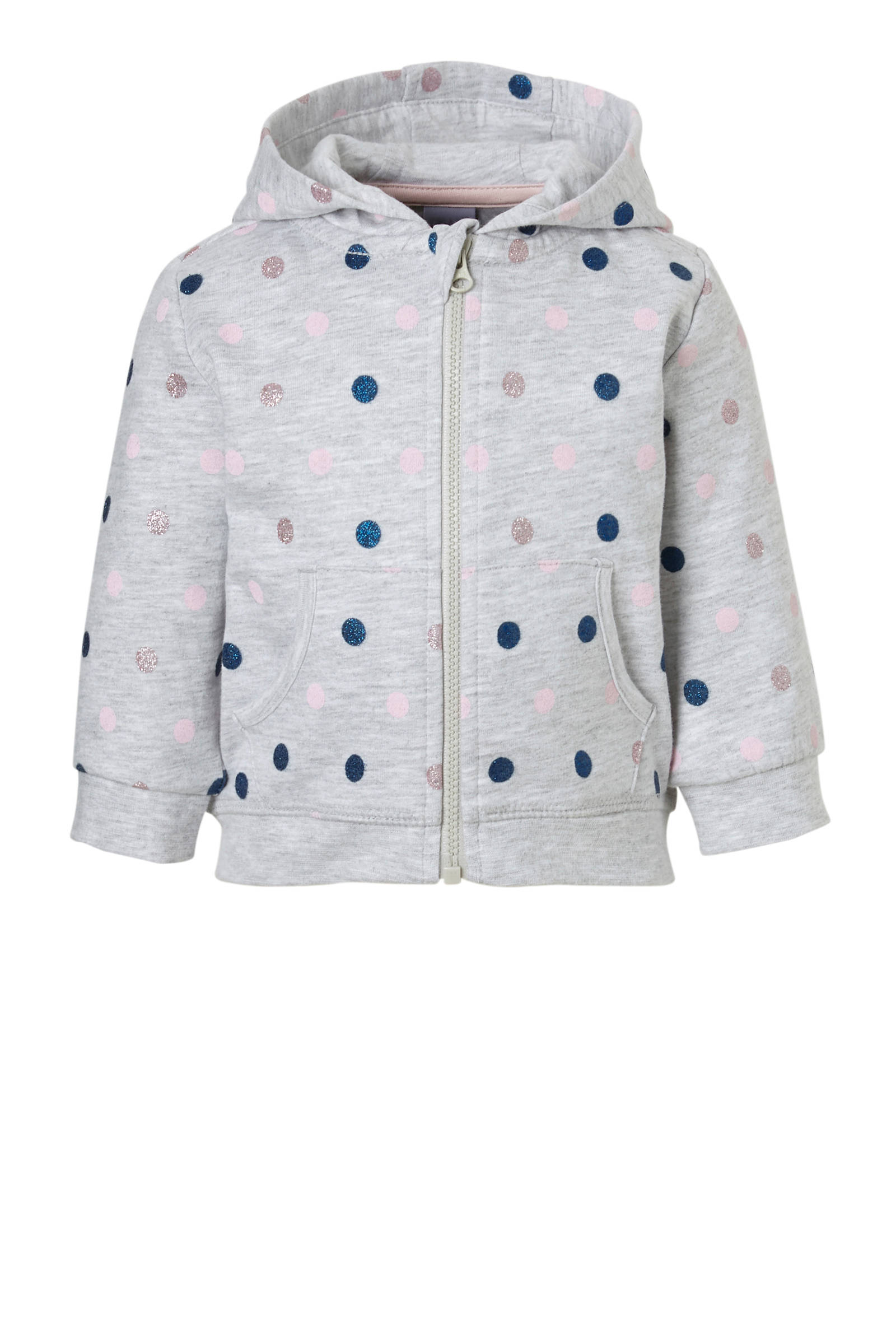 C&A Baby Club sweatvest met stippen lichtgrijs | wehkamp C&A jassen voor het hele gezin bij wehkamp Gratis