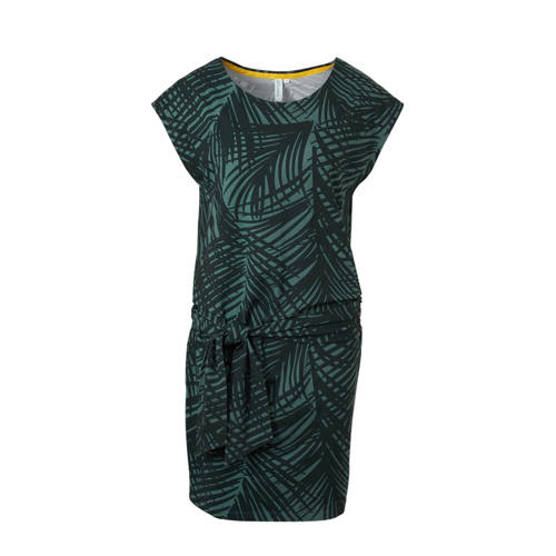 whkmp's beachwave jurk met ceintuur detail en bladprint whkmp's beachwave jurk met ceintuur detail en bladprint