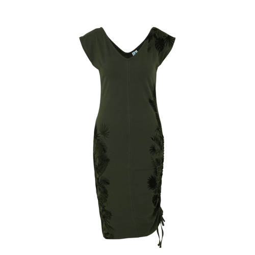 whkmp's beachwave katoenen jurk met bladprint whkmp's beachwave katoenen jurk met bladprint