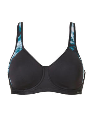 Level 4 sportbh Sonic zwart/blauw