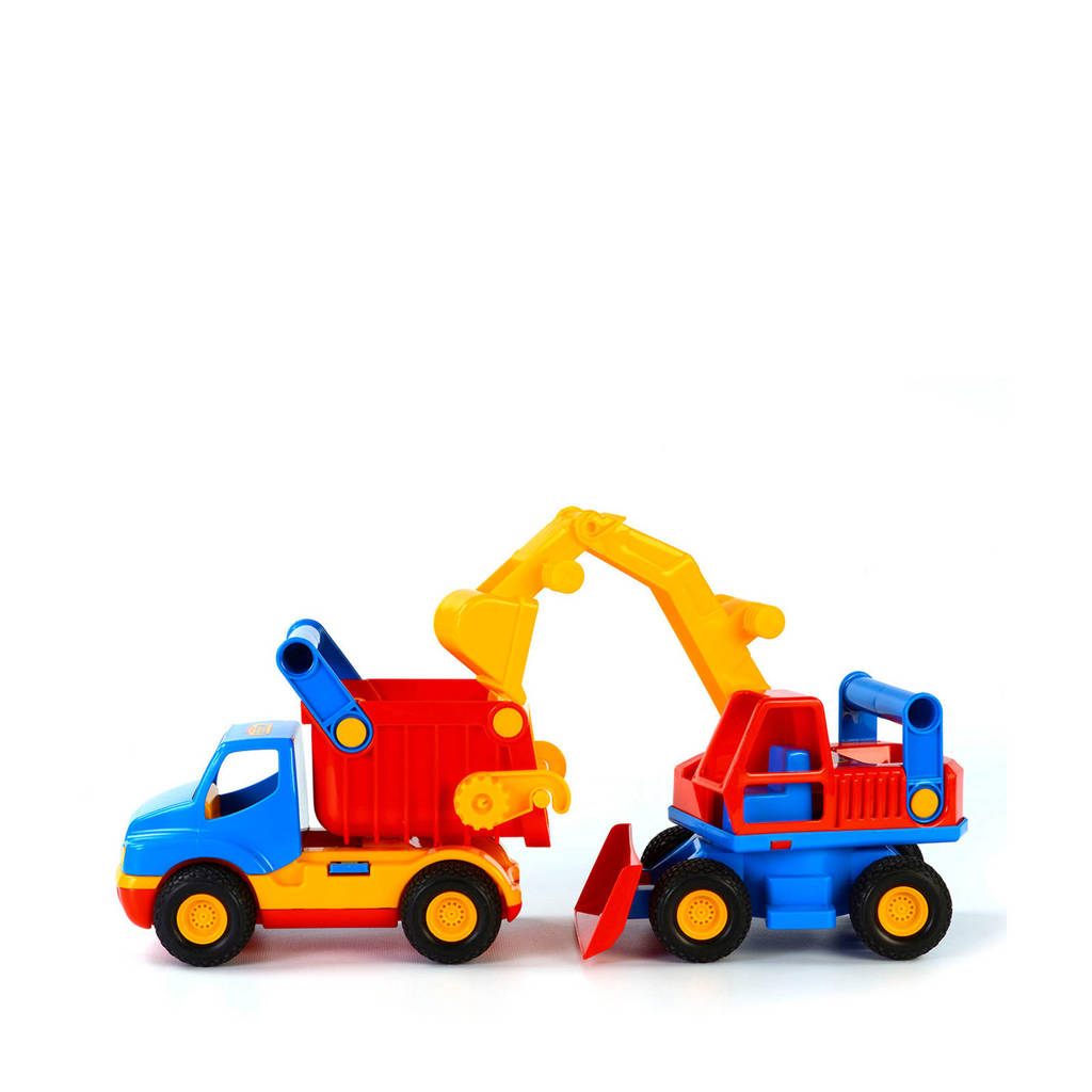 Polesie truck met graafmachine