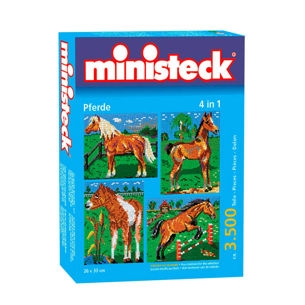 Ministeck paarden met achtergrond 4-in-1