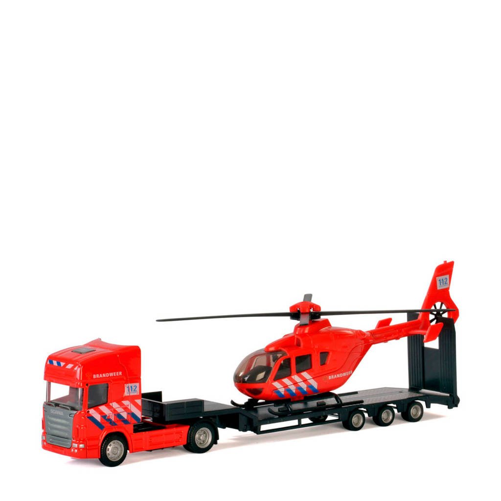 Polesie vrachtwagen met helikopter - brandweer