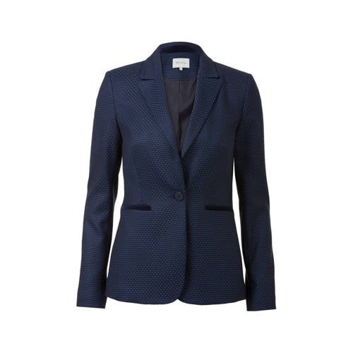 Promiss Jacquard Blazer Donkerblauw promiss kopen in de aanbieding