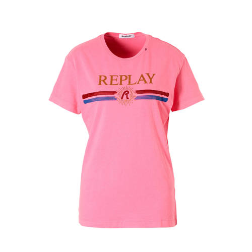 Replay T Shirt Met Logo Opdruk replay kopen in de aanbieding Replay T Shirt Met Logo Opdruk replay kopen in de aanbieding