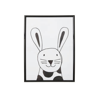 beasty poster in lijst Konijn (30x40 cm)