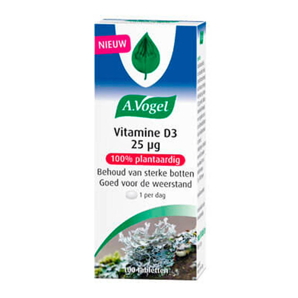 A.Vogel Vitamine D3 25 microgram - 100 stuks, 25 gram