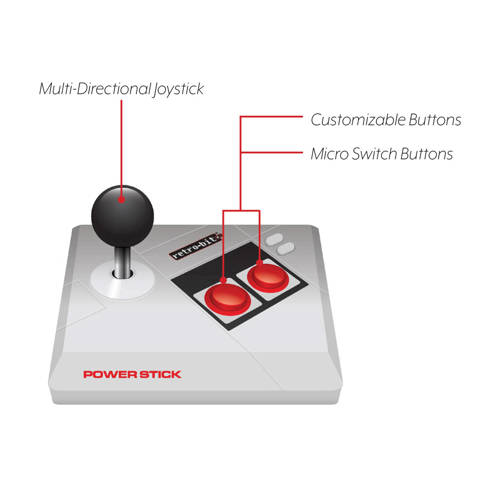 Retrobit Retro Bit Nes Power Stick retrobit kopen in de aanbieding