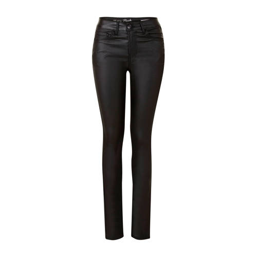 Miss Etam Regulier Gecoate Slim Fit Broek Zwart miss etam kopen in de aanbieding