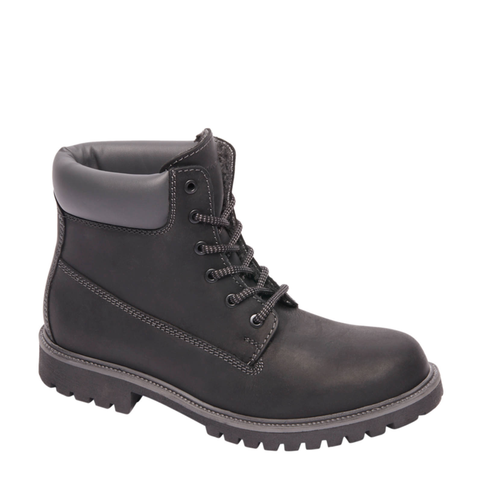 vanHaren Landrover leren veterboots zwart | wehkamp
