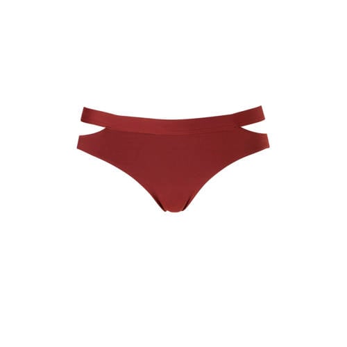 Seafolly Mix Match Bikinibroekje Gevoerd Wijnrood seafolly kopen in de aanbieding