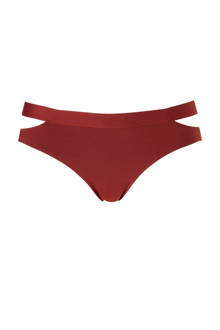 Mix & Match bikinibroekje gevoerd wijnrood