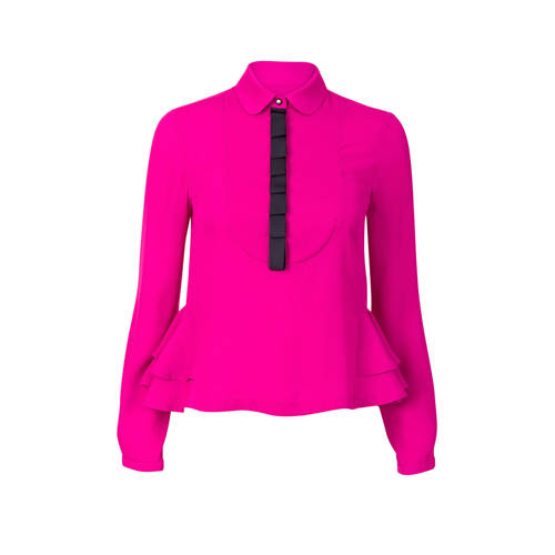 Promiss Blouse Met Ruches Fuchsia promiss kopen in de aanbieding