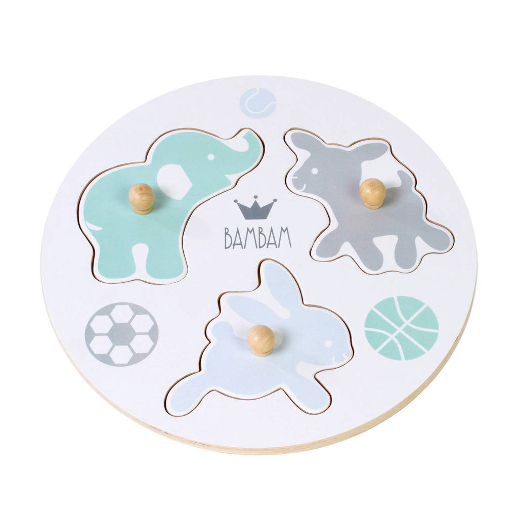 BamBam houten vormenpuzzel 3 stukjes