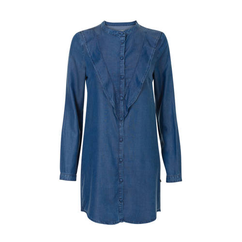 Promiss Blousejurk Met Ruches Blauw promiss kopen in de aanbieding Promiss Blousejurk Met Ruches Blauw promiss kopen in de aanbieding