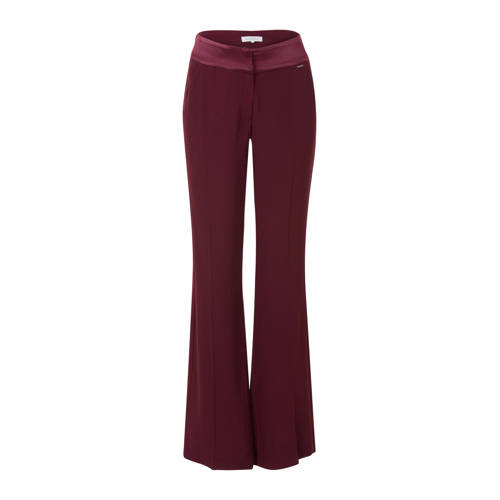 Promiss Straight Fit Pantalon Bordeaux Rood promiss kopen in de aanbieding