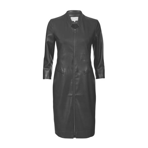 Promiss Imitatieleren Jurk Zwart promiss kopen in de aanbieding