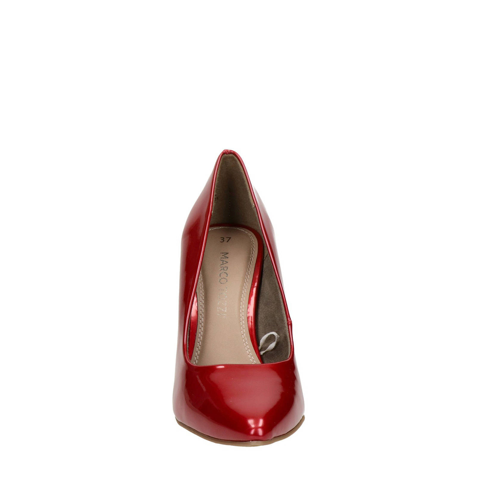 Marco Tozzi lakleren pump rood | wehkamp